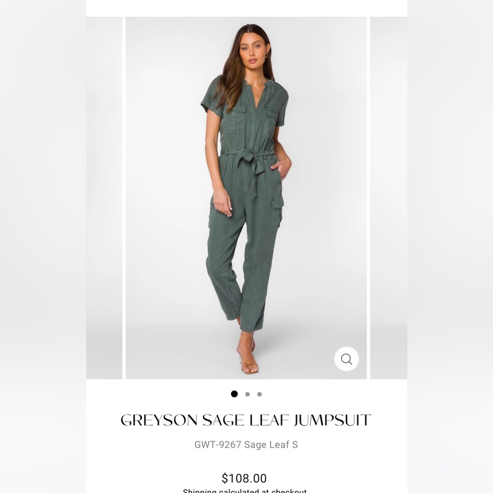 Velvet Heart Olive Green Jumpsuit size large